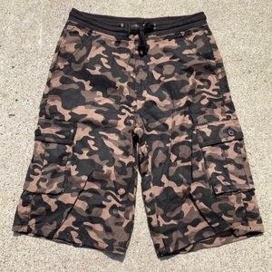 KIDS CAMOUFLAGE SHORTS LARGE 12/14 UNISEX QUAD SEVEN